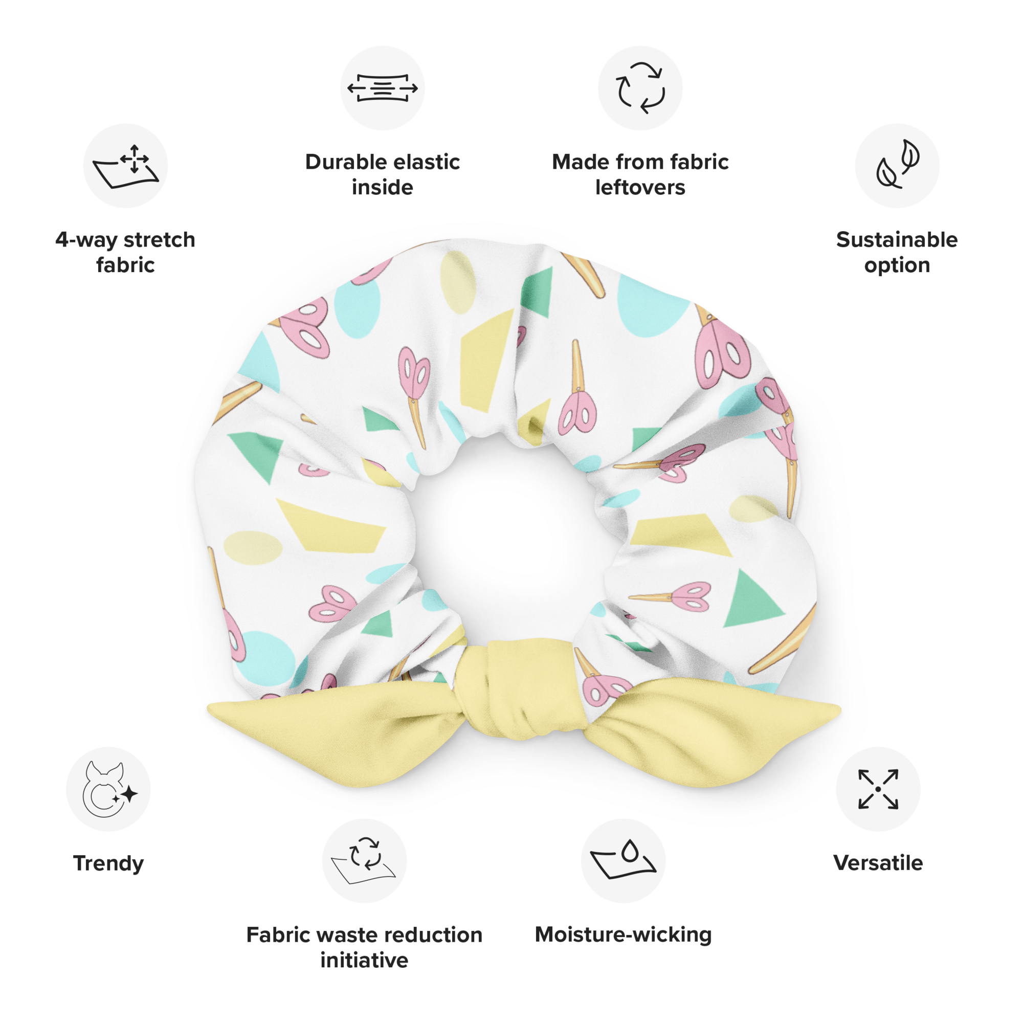 Pastel Stylist Shear Print Scrunchie